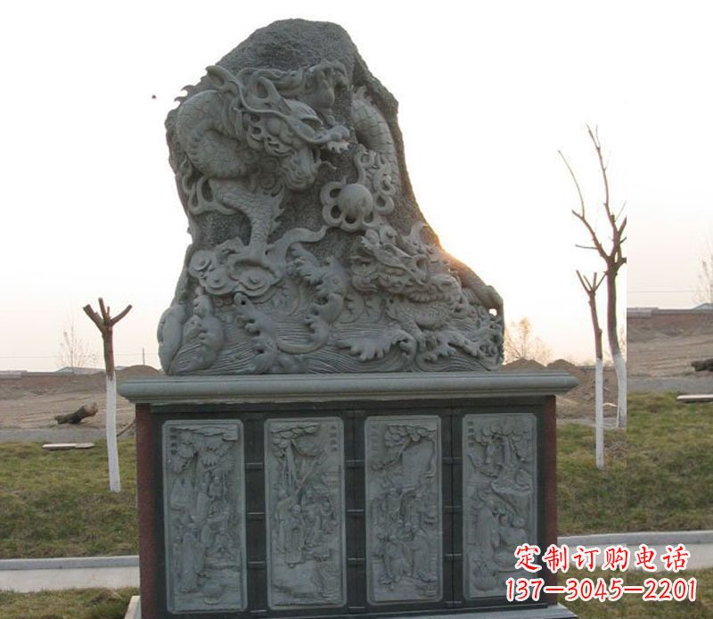 保定精美的大理石龙雕塑
