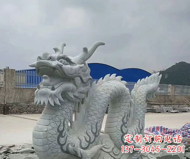 保定大理石生肖龙景观石雕