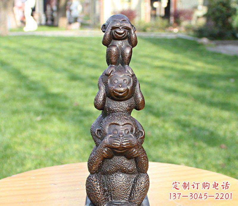 保定高品质铜雕罗汉叠罗汉塑像