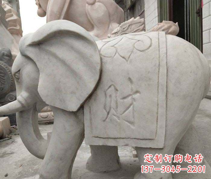 保定大理石大象雕塑
