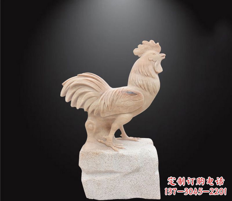 保定公园动物公鸡石雕