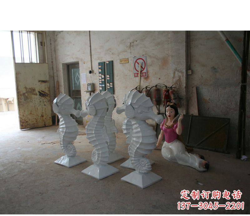 保定精美海马石动物雕塑