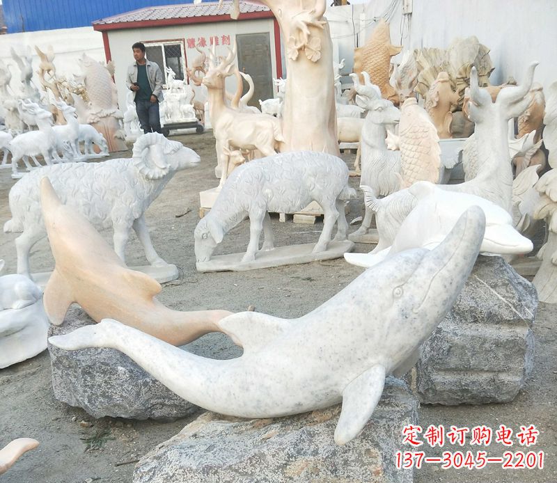 保定精美海豚雕塑，添点视觉亮点