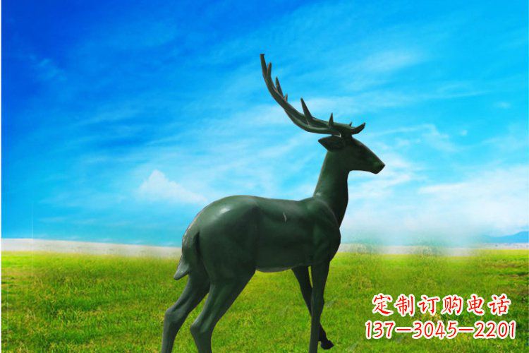 保定中领雕塑 | 公园动物梅花鹿铜雕