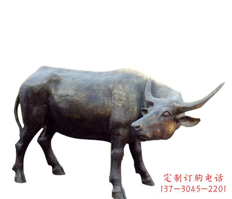 保定公园动物水牛铜雕