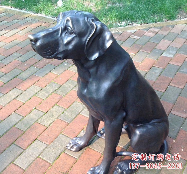 保定公园动物铜雕狗