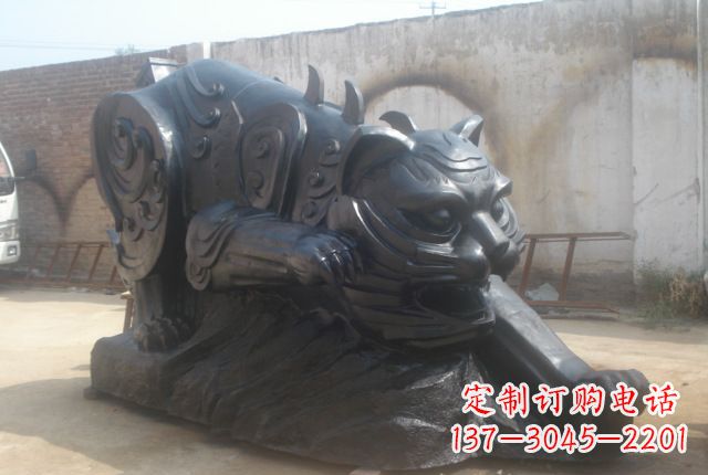 保定公园动物铜雕老虎