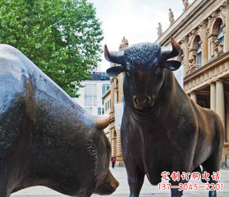 保定公园动物铜雕小牛