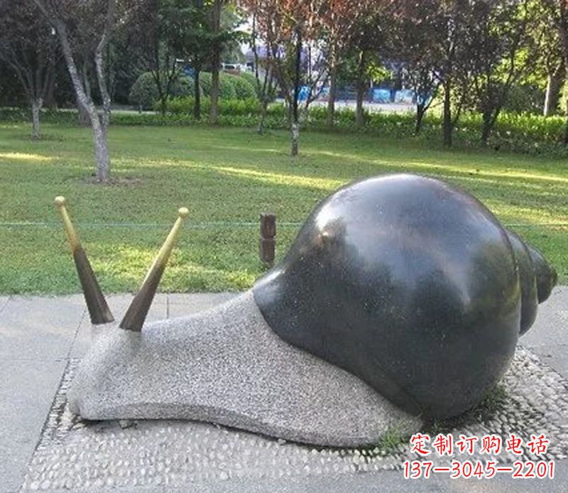 保定公园动物蜗牛景观石雕