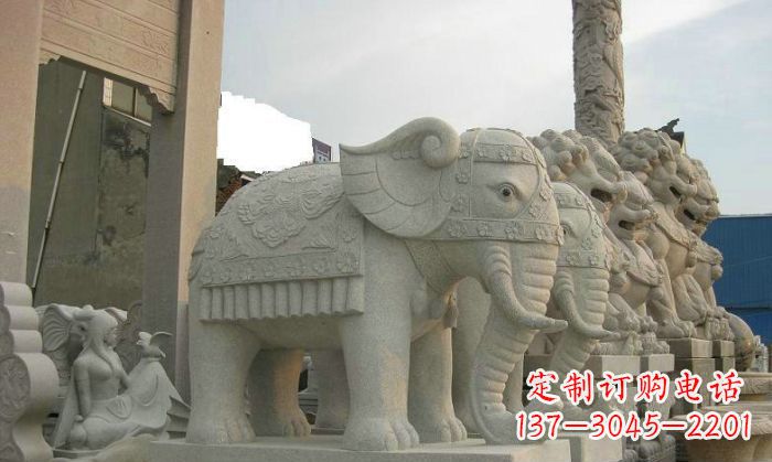 保定产品名称优雅雕塑大象招财雕塑