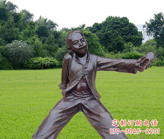 保定优雅动人的儿童铜雕