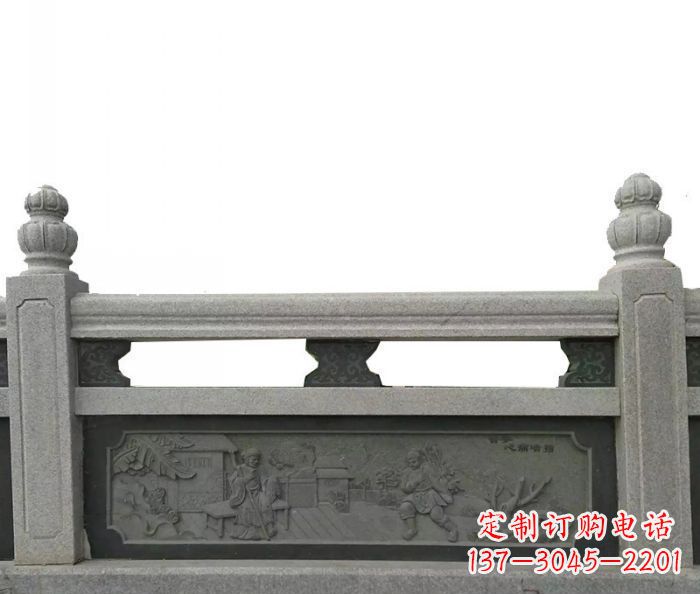 保定中领雕塑艺术品-公园仿古石雕栏板