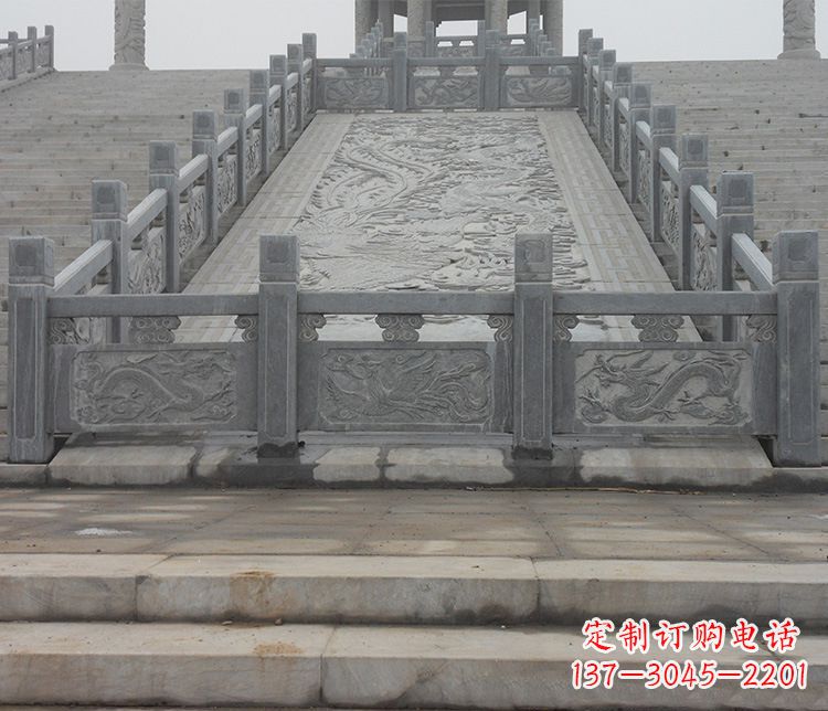 保定公园仿古石栏板景观石雕 (6)