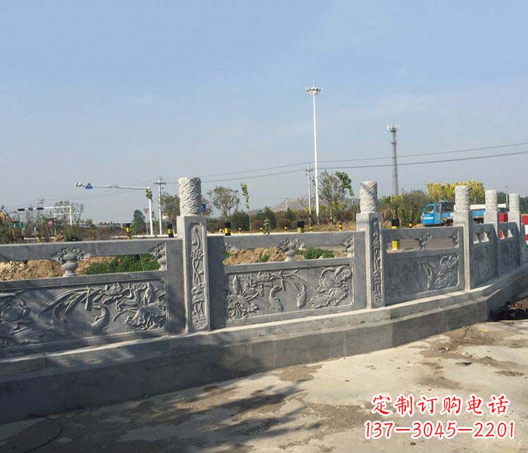 保定公园仿古石栏板景观石雕 (4)