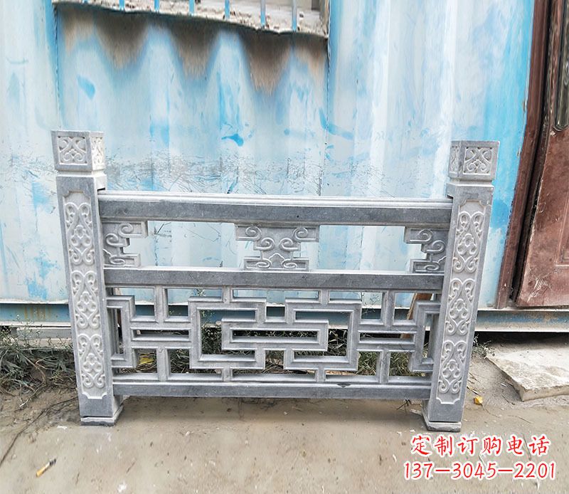 保定公园仿古石栏板景观石雕 (7)