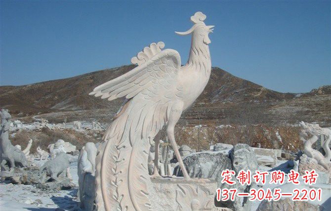 保定精美大型凤凰石雕