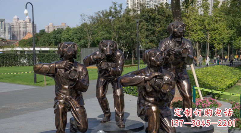 保定公园装饰雕塑——可爱活泼的狗雕塑