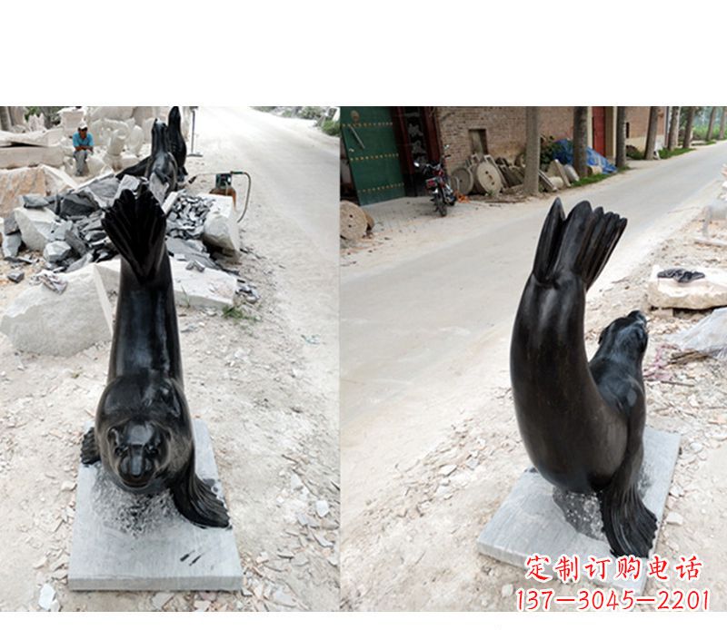 保定公园海豚景观石雕