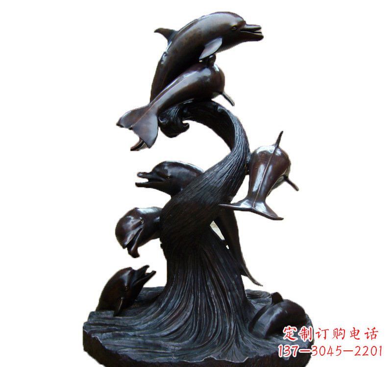保定产品名称海豚铜雕园林雕塑