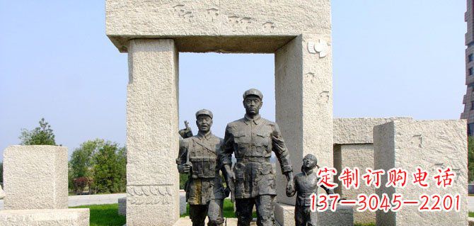 保定纪念红军的铜雕制品