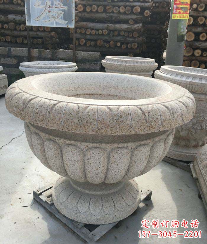 保定高质量大理石花盆石雕