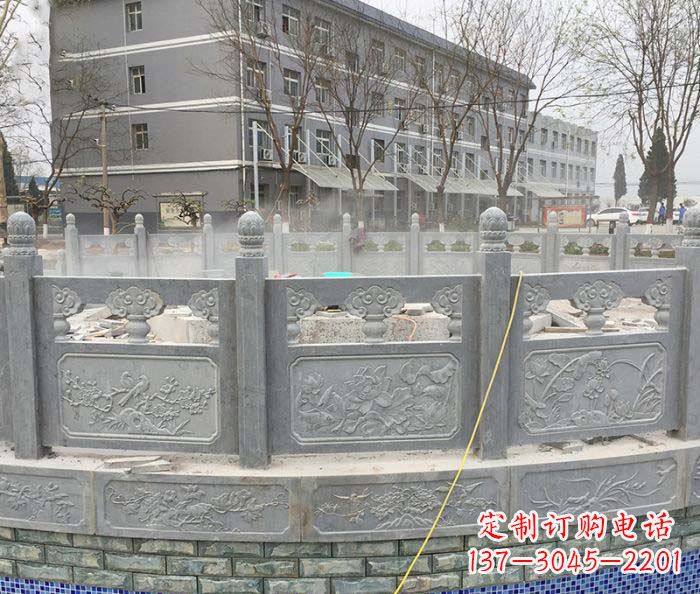 保定公园景观大理石栏板雕塑