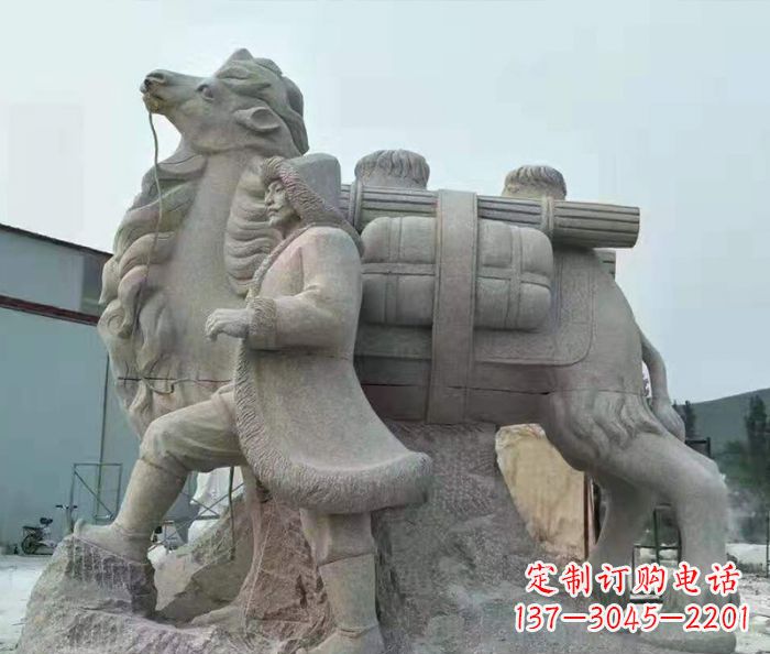保定精致精美的大理石骆驼石雕