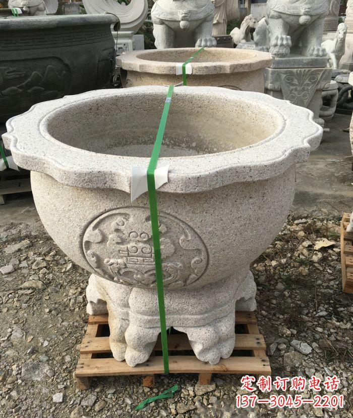 保定高品质大理石水缸雕塑