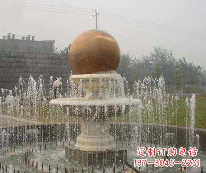 保定艺术品级风水球喷泉石雕