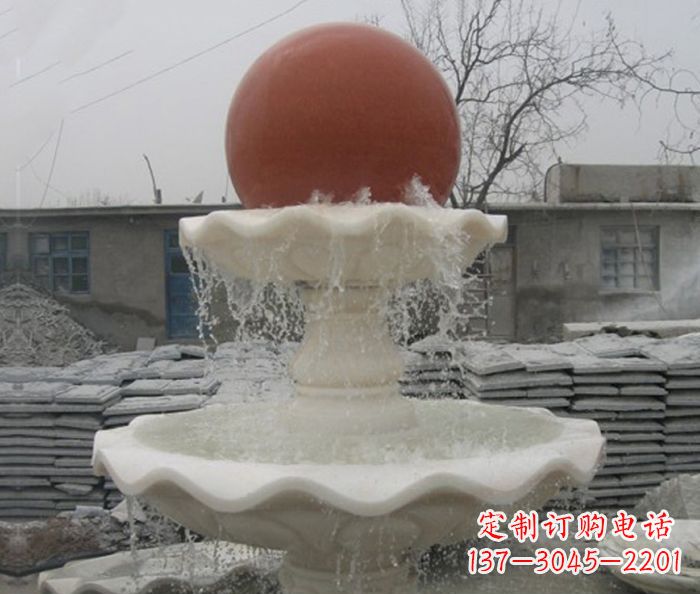 保定精美风水球石雕