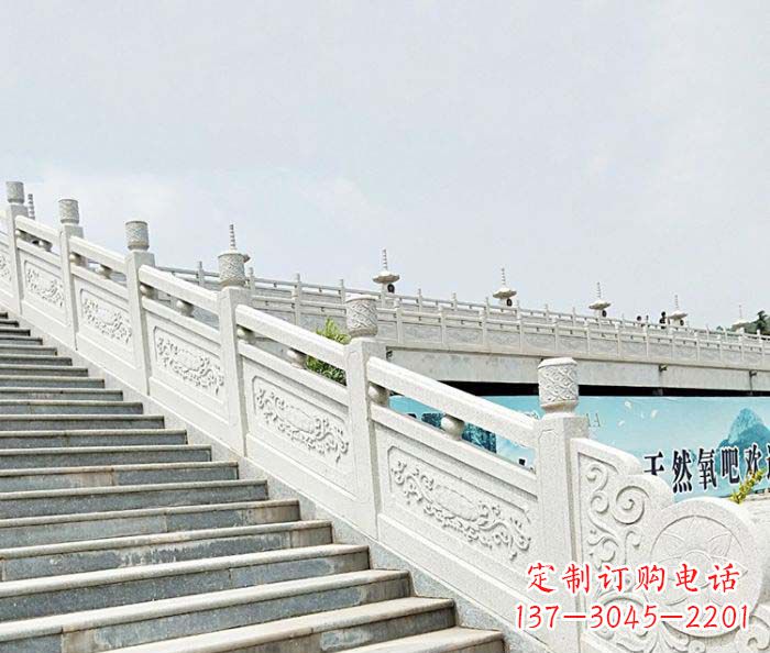 保定精美绝伦的汉白玉石栏板雕塑