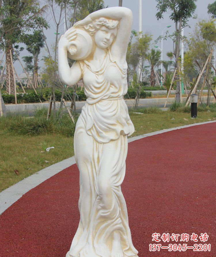 保定公园景观汉白玉仕女石雕