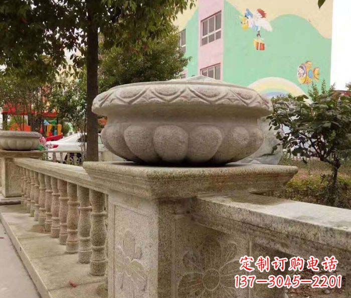 保定公园景观砂岩花盆石雕