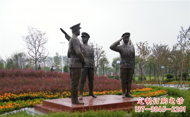 保定金属警察雕塑——荣耀守护社会治安!