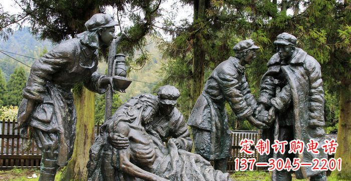 保定红军铜雕,宣扬时代之精神