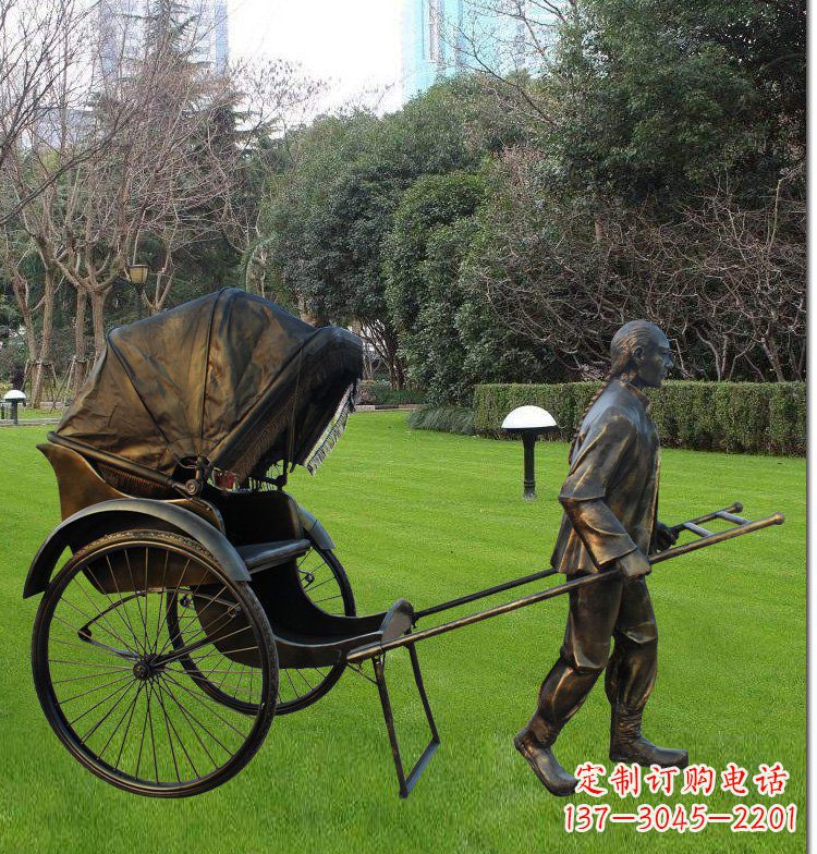 保定艺术纪念·传统文化·黄包车雕塑