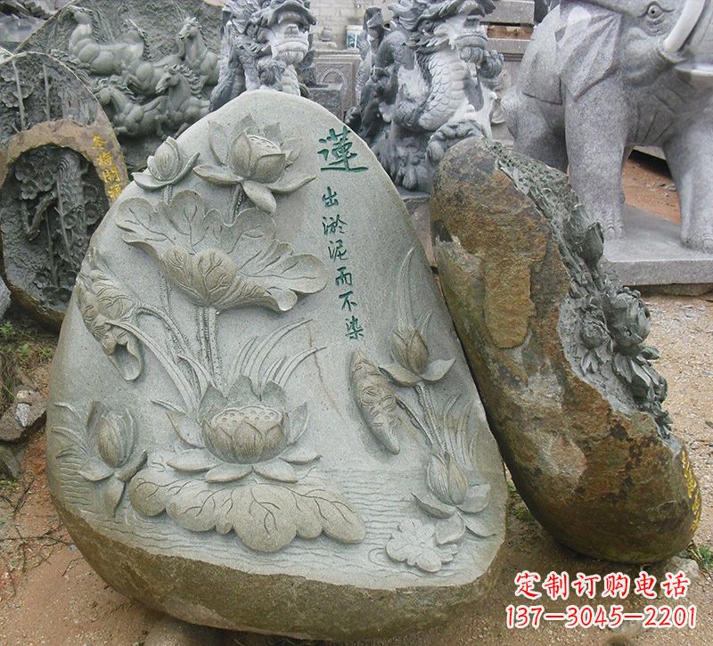 保定以莲花为灵感的浮雕艺术