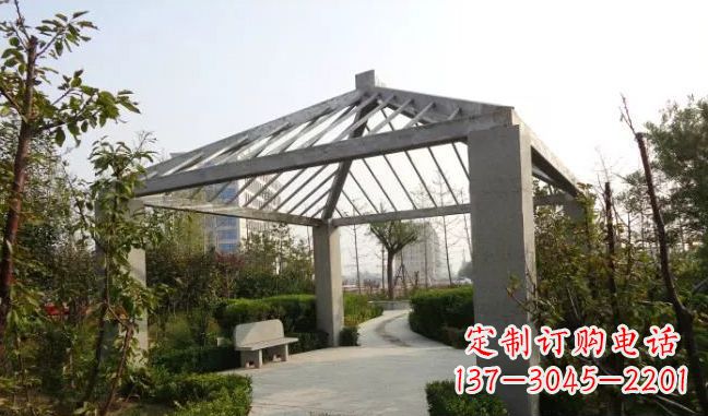 保定公园凉亭不锈钢雕塑 