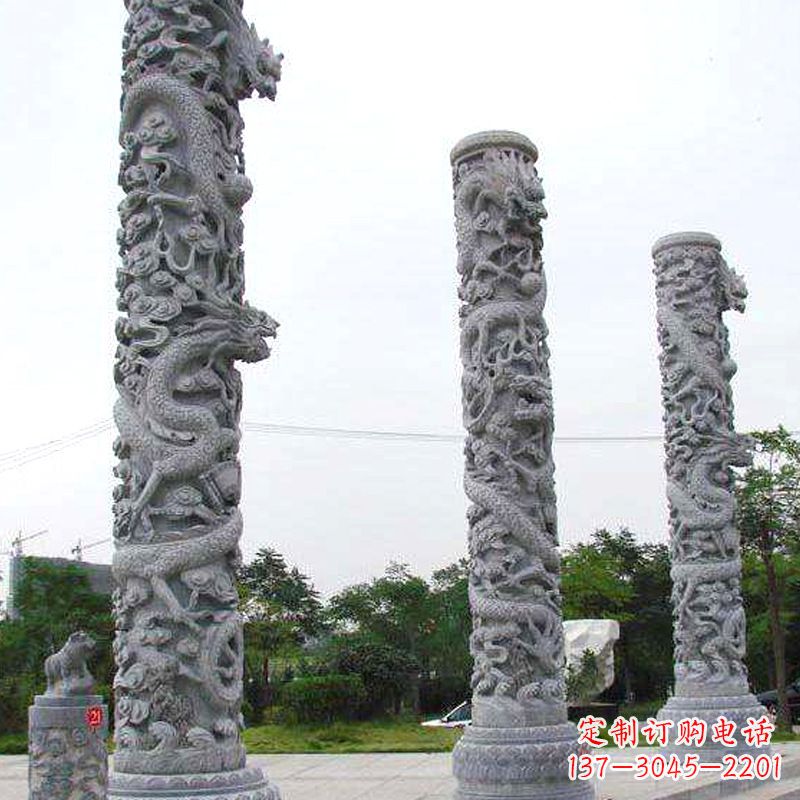 保定公园龙柱雕塑
