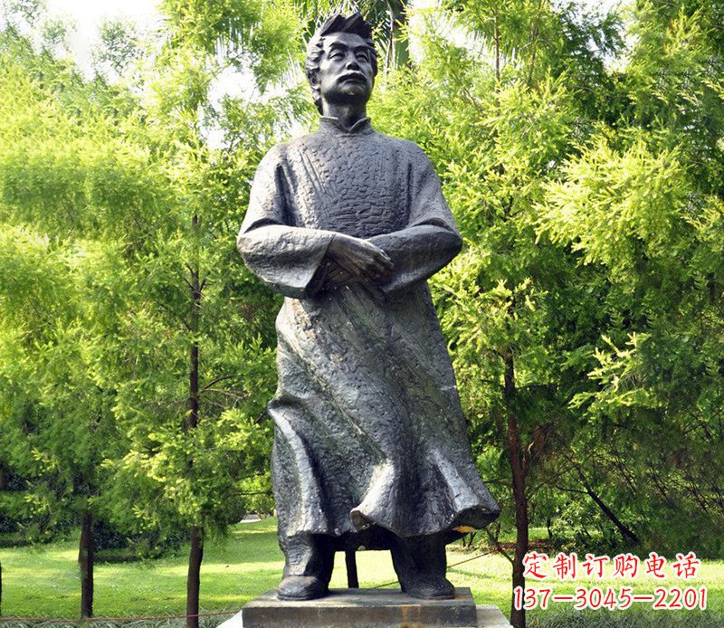 保定公园鲁迅名人铜雕