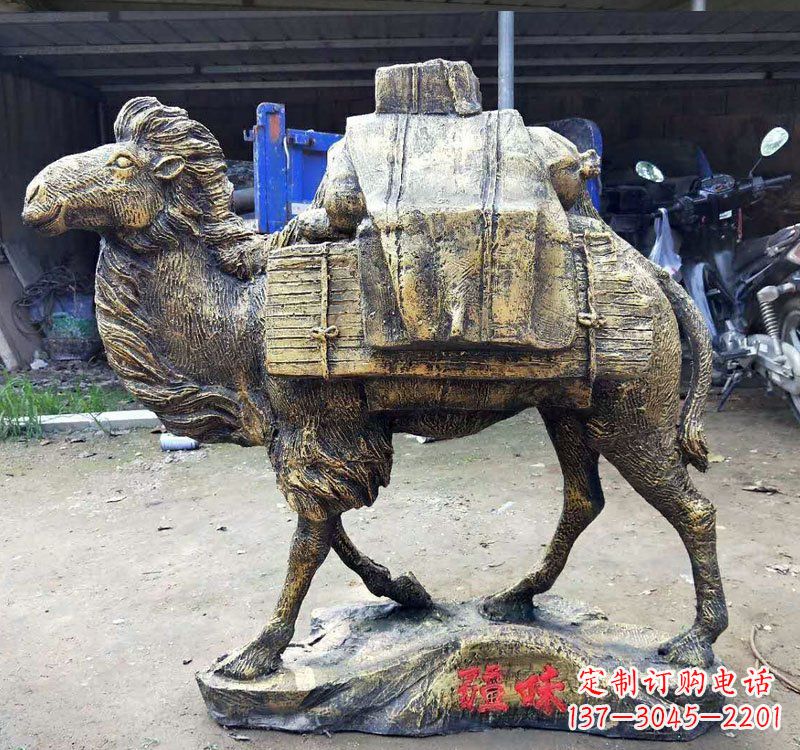 保定新颖华丽的骆驼铜雕定制