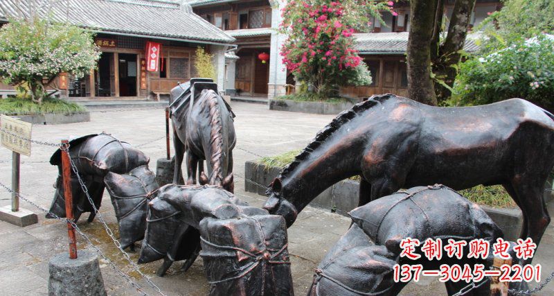 保定公园马动物铜雕 (7)