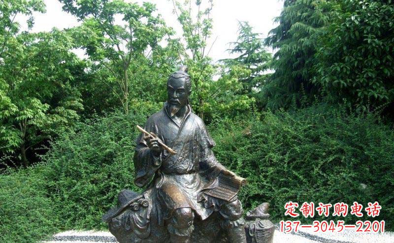 保定传统风情渔翁铜雕