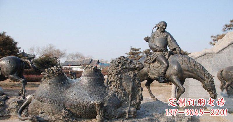 保定精致古典 骑马雕塑