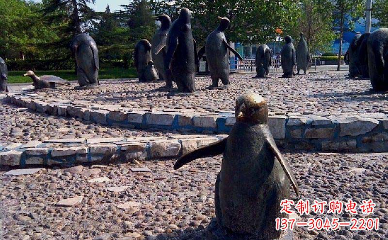 保定企鹅动物铜雕