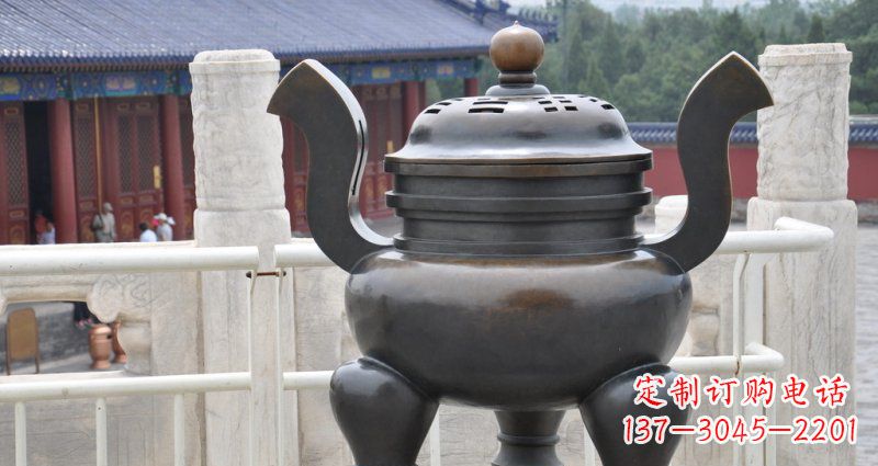 保定高雅香炉铜雕,景观雕塑装置