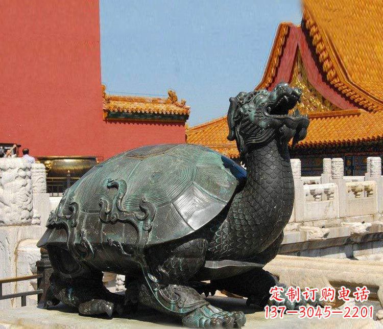 保定精美铜雕龙龟,给你公园独特色彩
