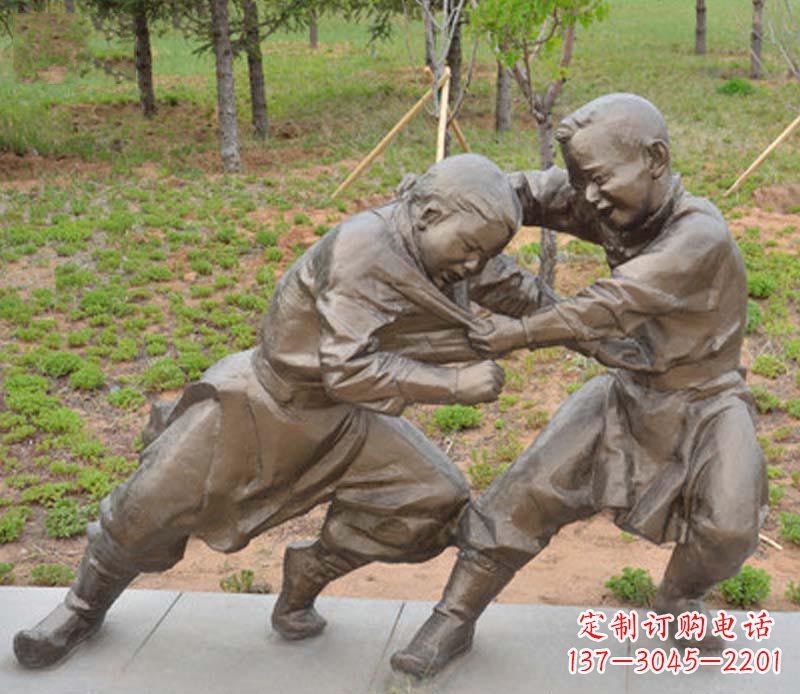 保定精致雕塑小男孩铜雕