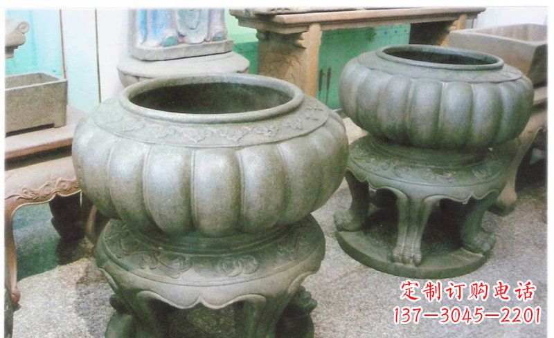 保定铜质公园水缸雕塑