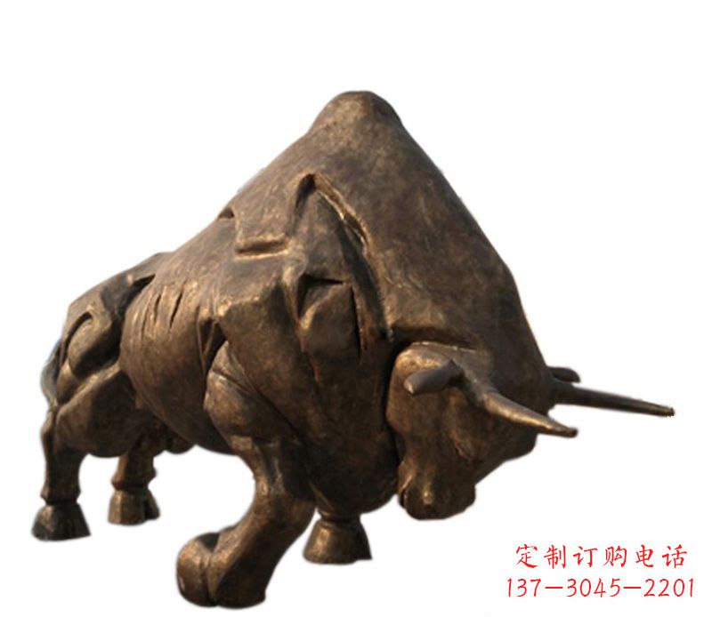 保定铜雕独特的历史图案——拓荒牛雕塑